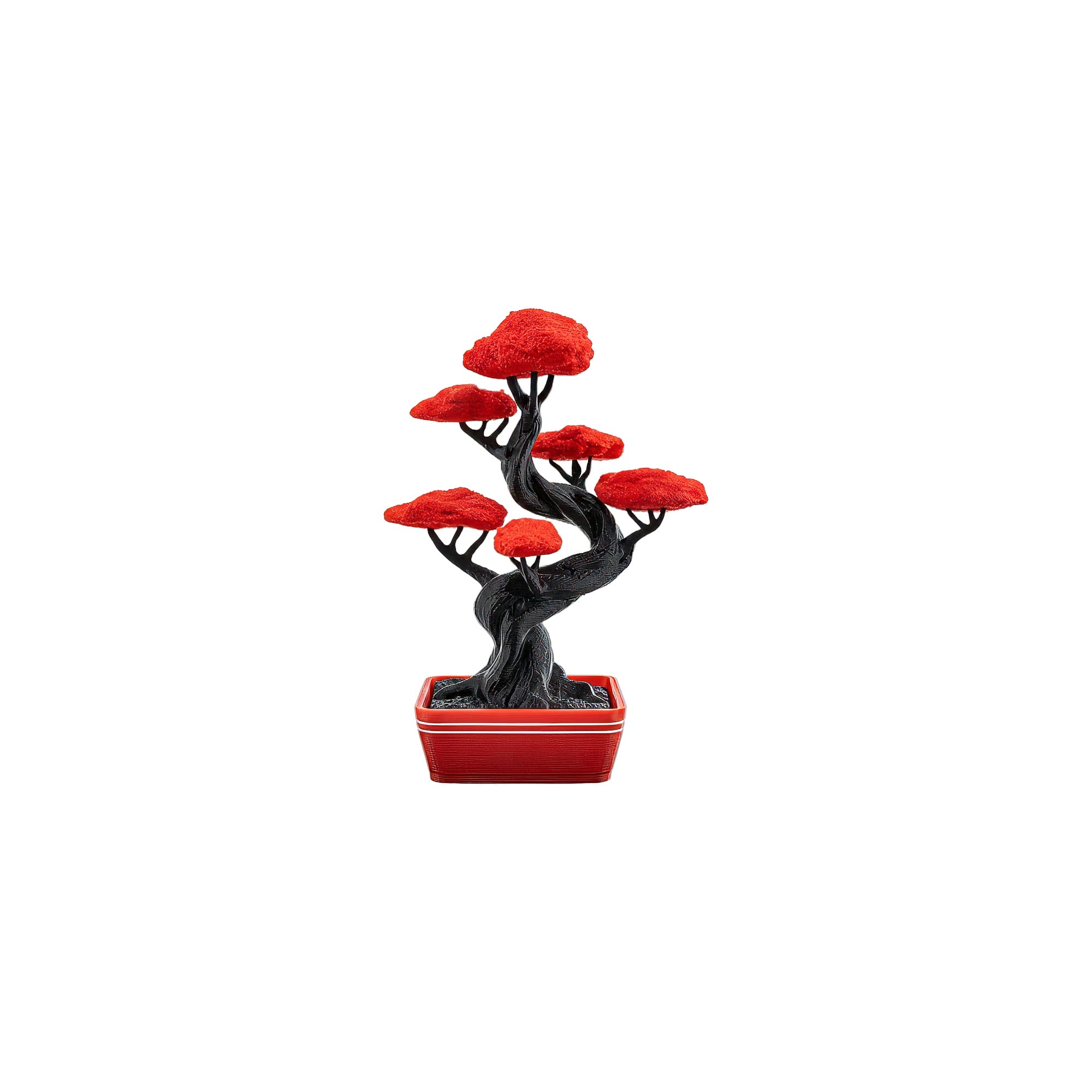 Fibrika Store CrimsonZen Modern Bonsai Tasarımı - Dekoratif Masa Aksesuarı