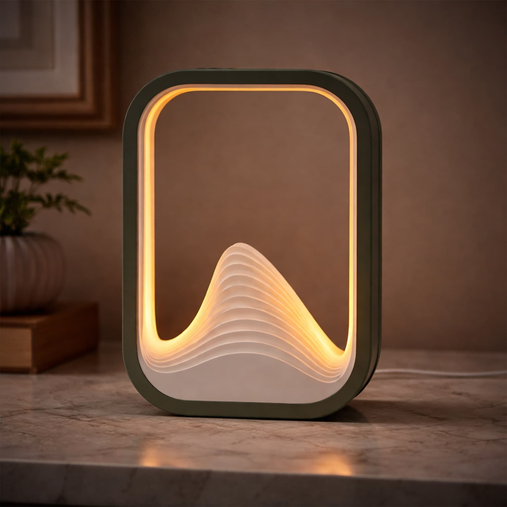 Fibrika Store ZenFrame: Minimalist Manzara Doku Tasarım Masa Lambası