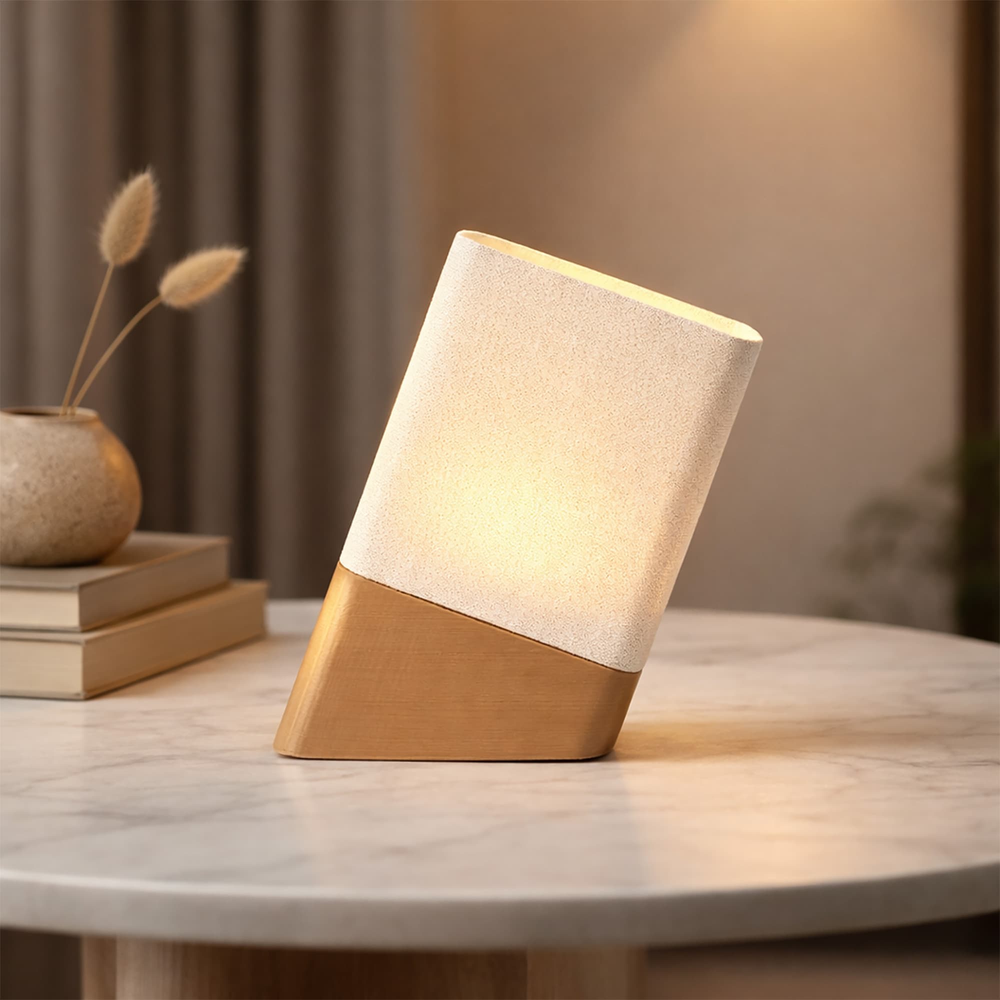 Fibrika Store Aura Slope Modern Geometrik Masa Lambası - Minimalist Tasarım