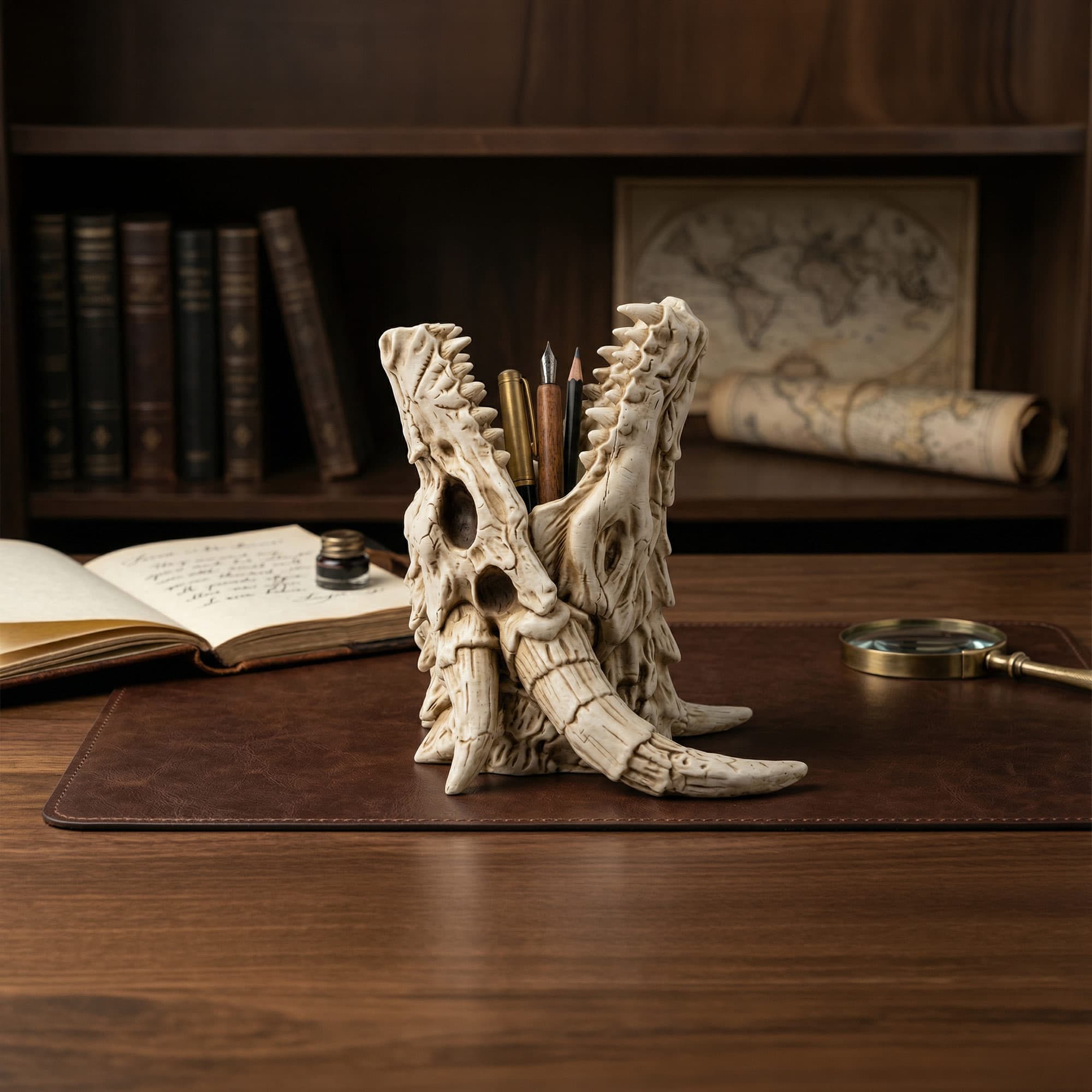 Fibrika Store Dragon Skull: Efsanevi Ejderha Kafatası Tasarım Kalemlik