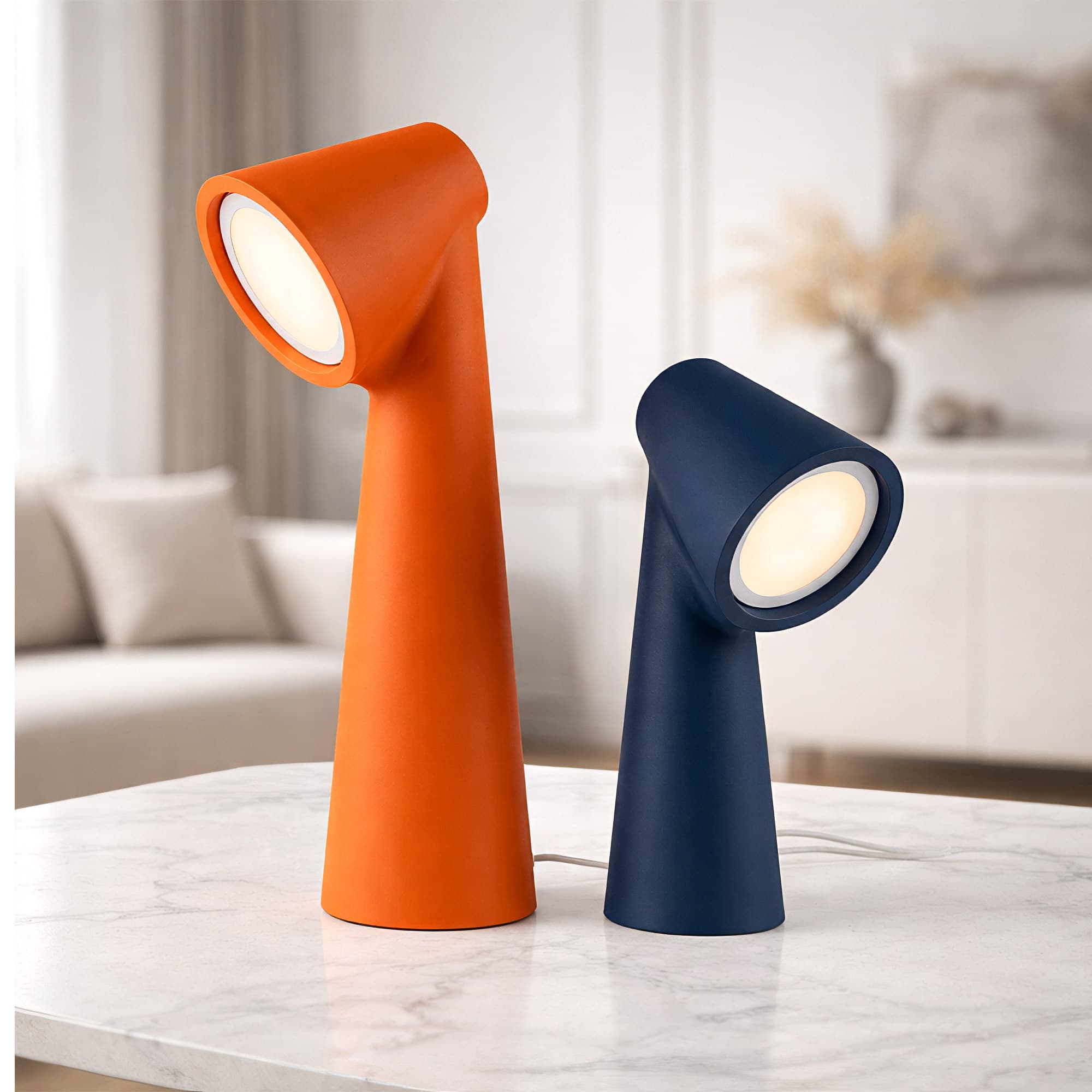 Fibrika Store Aura Minimalist Modern Masa Lambası Seti - Mat Tasarım
