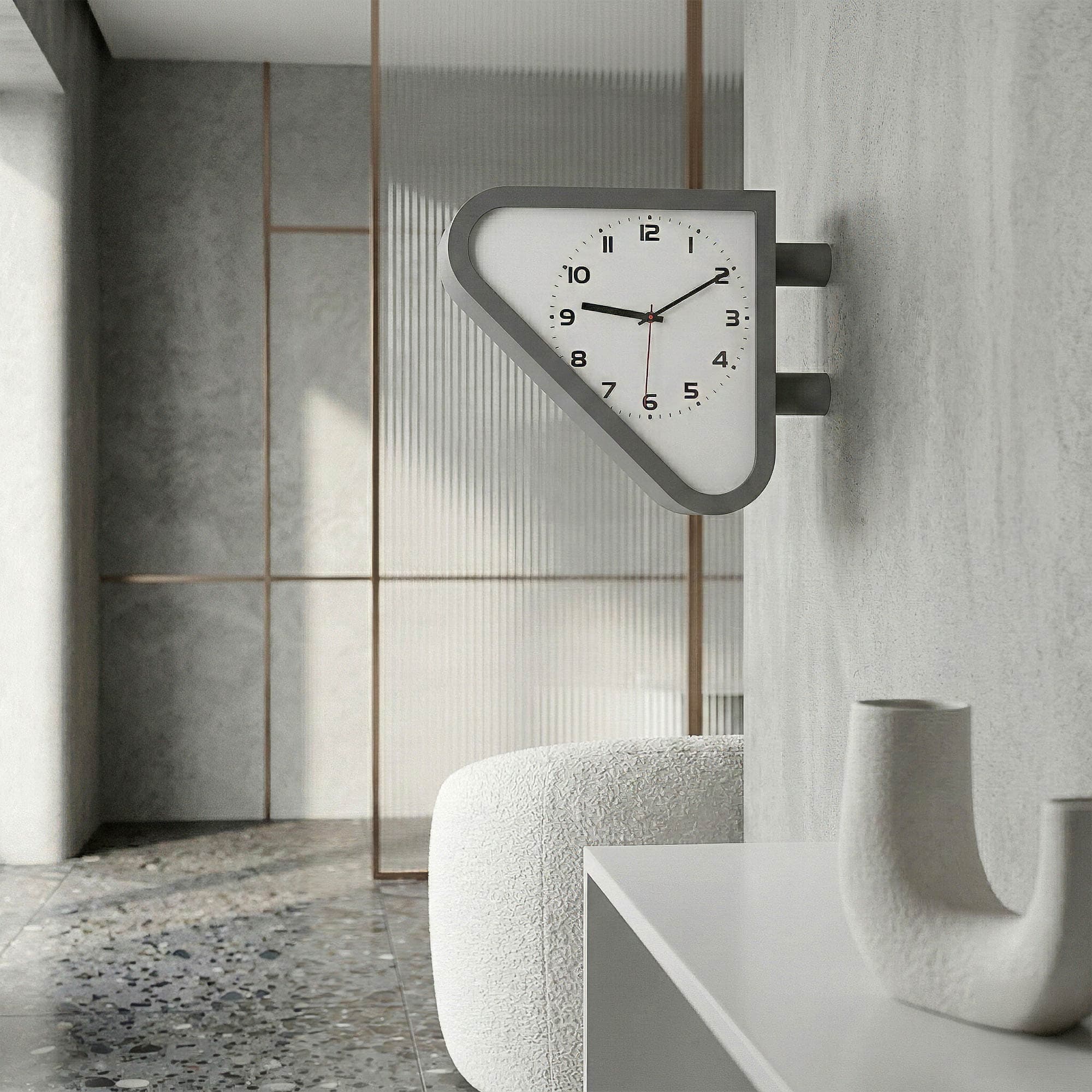Fibrika Store Retro Modern Üçgen Duvar Saati