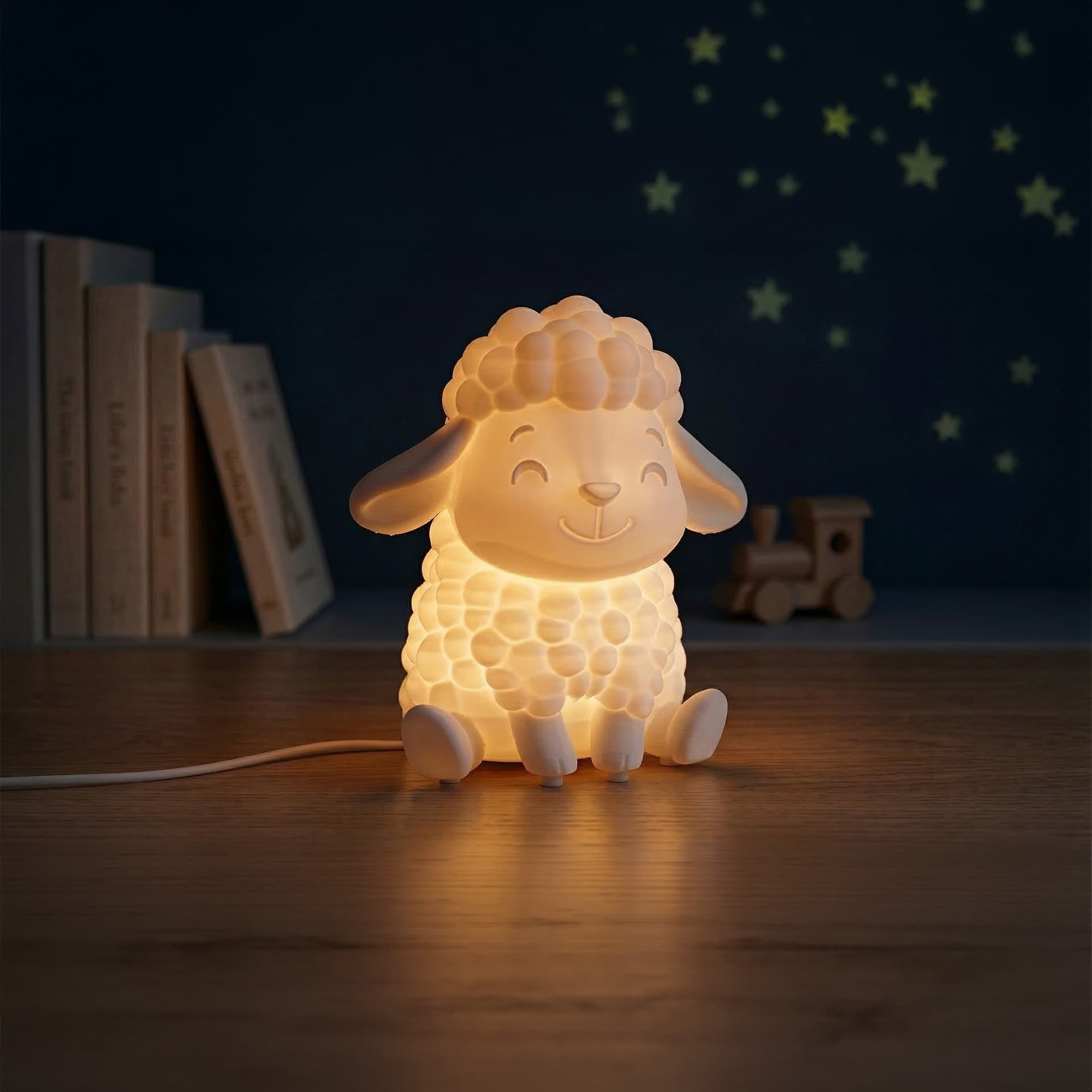 Fibrika Store LumiSheep Dekoratif Çocuk Odası ve Bebek Gece Lambası